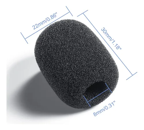 200 Piezas Funda De Espuma Para Micrófono, Cubre Micrófono N Negro