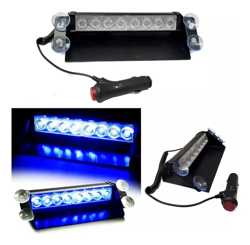 Baliza Azul 3086-2 Para Parabrisa Metal 8w Federal Signal
