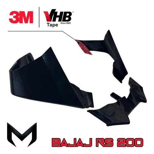 Deflector Spoiler Bajaj Rouser Rs 200 Alerón Deportivo