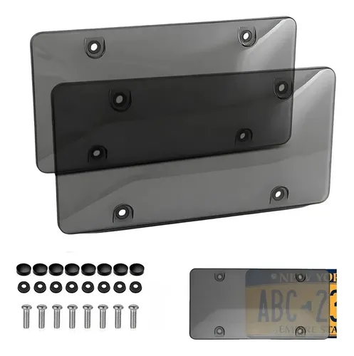Kit 2 Cobertores Protectores De Patente Con Tornillos Negro