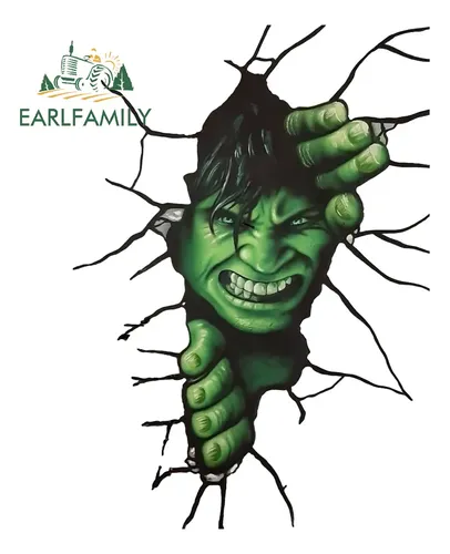 Calcomanía Earlfamily Hulk Tear Para Coche, Parabrisas Y Patineta