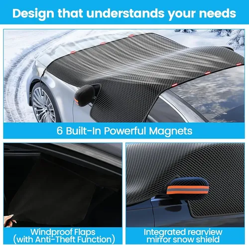 Cobertor Para Parabrisas Invierno Impermeable Con Bolsillos