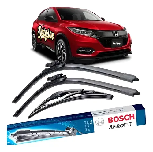 Kit X3 Escobillas Delantera Trasera Bosch Aerofit Honda Hrv