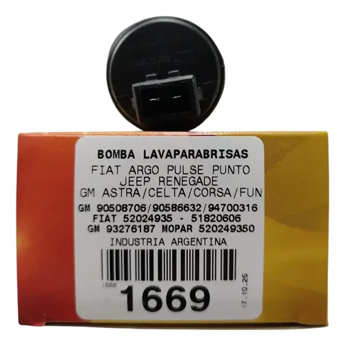 Bomba Lavaparabrisa Jeep Renegade Indumag 1669