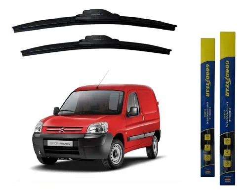 Kit 2 Escobillas Limpiaparabrisa Flex Curva Citroen Berlingo