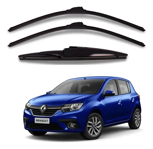 Kit 3 Escobillas Sandero Stepway 2014/2020 2021 2022 2023