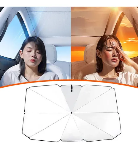 Parasol Plegable Para Parabrisas De Coche, Titanio Plateado