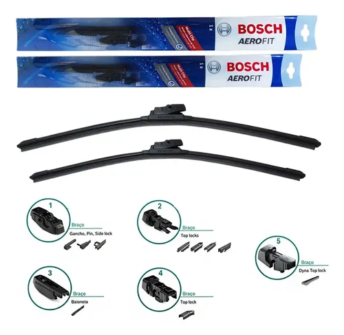 Kit 2 Escobillas P/ Alfa Romeo Mito Bosch Aerofit