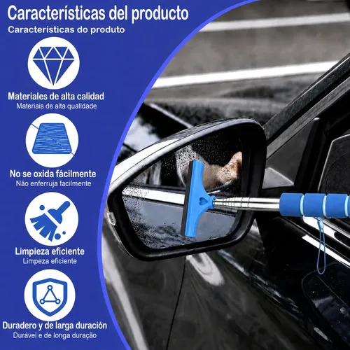 Espejo Telescópico Para Limpiaparabrisas Para Ventanas De Coche