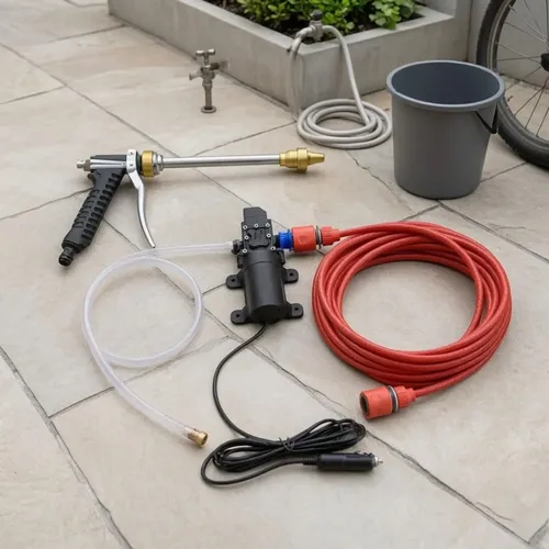 Bomba Presión Portátil Ajustable | Bomba Lavado 12 V,