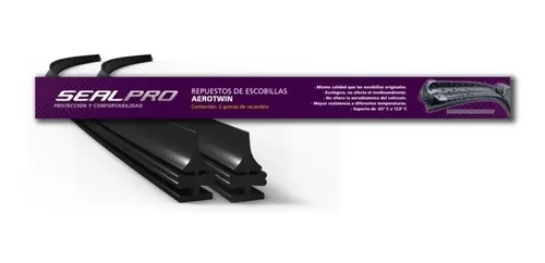Escobillas Aerotwin Delanteras, Goma Para Recambio Ford