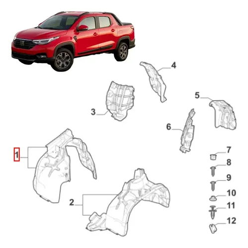 Pasaruedas Guardaplast Fiat Strada Volcano Original