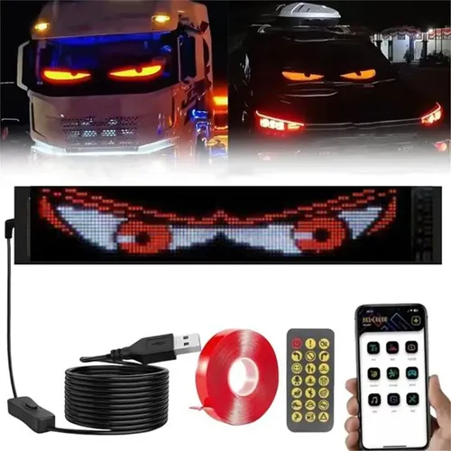 F-panel De Parabrisas Led Rgb Para Coche, Pantalla Led Para