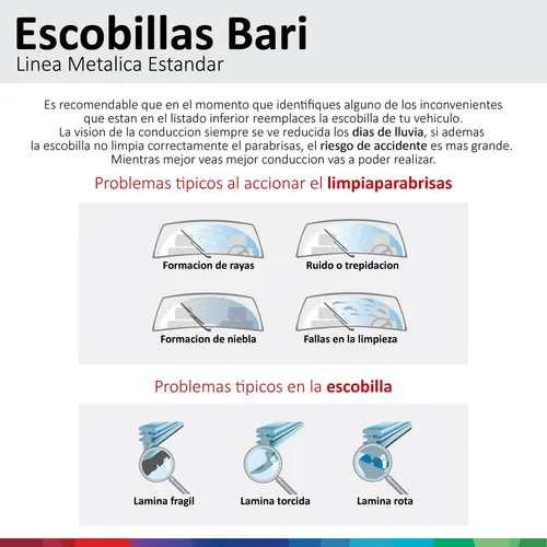Escobillas Limpiaparabrisas Bari Universal 56 Cm