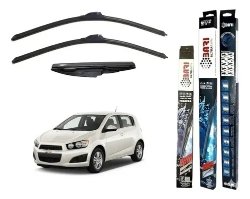 Kit De 3 Escobillas Chevrolet Sonic 2011 2012 2013 2014 2015