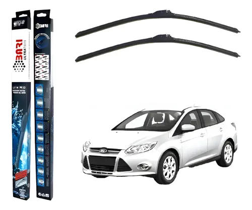 Kit 2 Escobillas Delanteras Flex Goma Ford Focus 2 2008-2013