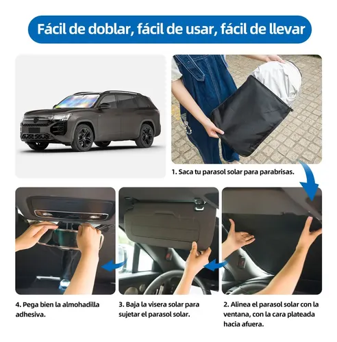 Parasol Para Auto, Protector De Sol Para Parabrisas L