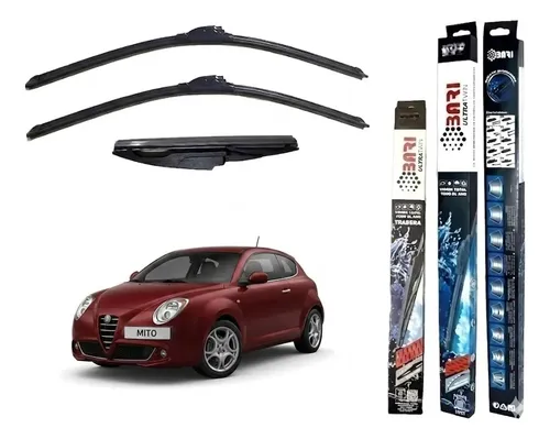 Kit De 3 Escobillas Alfa Romeo Mito 2014 2015 2016 2017 2018