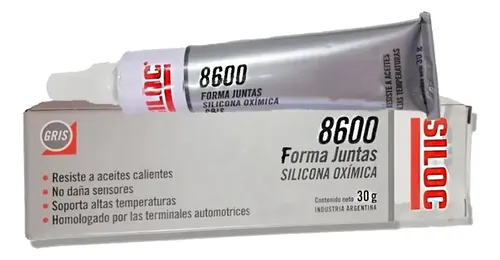 Sellador Forma Junta Silicona Oximica Gris 8600 siloc 30gr