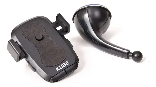 Soporte Celular Para Vidrio Parabrisa Sopapa Negro Kube