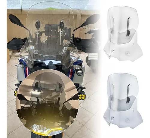 Parabrisas Regulable Transparente Para Moto Protector