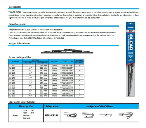Juego Escobillas Lp Compatible Con Nissan X Trail 2002/+