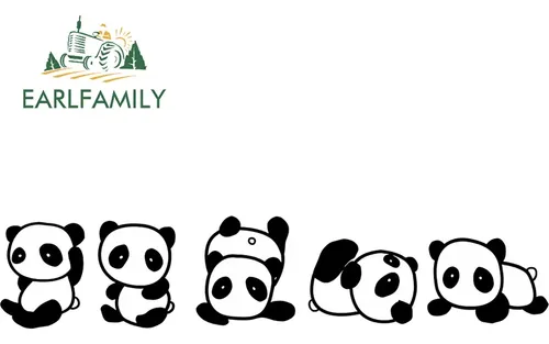 Adhesivo De Pvc Para Parabrisas De Coche, Bonito Diseño De Panda De Earlfamily