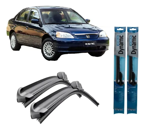 Juego Kit Escobillas Honda Civic 2000 2001 2002 2003 2004