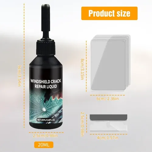 Kit Reparación Vidrios Autos Líquido Transparente 2 Pzas