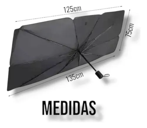 Parasol Protección Parabrisas Rayos De Sol Tipo Sombrilla