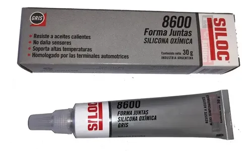 Sellador Forma Junta Silicona Oximica Gris 8600 Siloc 30gr