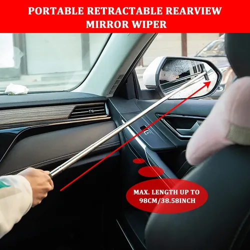 Espejo Retrovisor Retráctil, Limpiaparabrisas Ajustable, Ret