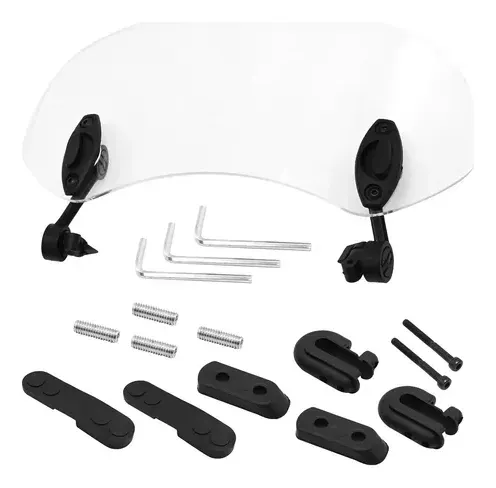 Extensor Parabrisas Moto Ajustable Universal 28 5 Cm Negro F