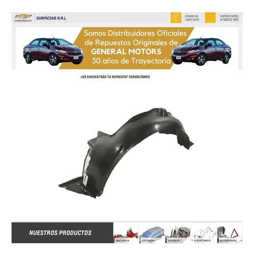 Guardaplast Del Izq Prisma Lt/ltz 17/19 Chevrolet 52084873