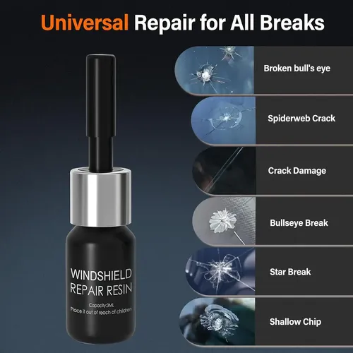 Kit Reparacion Grietas Y Astillas De Parabrisas 4 Unidades