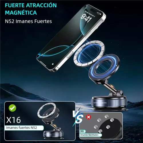 Soporte Magnético Para Celular Con Ventosa Para Auto