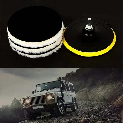 Kit De Mopa Pulidora Automotriz 5 Piezas Lana Suave …luck