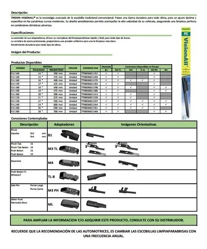 Escobillas Lp Vw Polo 95/08 Saveiro 00/14 Voyage 08/11 Flex