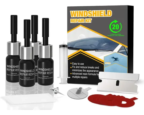 Kit Reparacion Grietas Y Astillas De Parabrisas 4 Unidades//