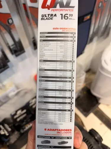 Escobilla Ultra Blade Qkl Limpiaparabrisas Delantera 16 Pulgadas