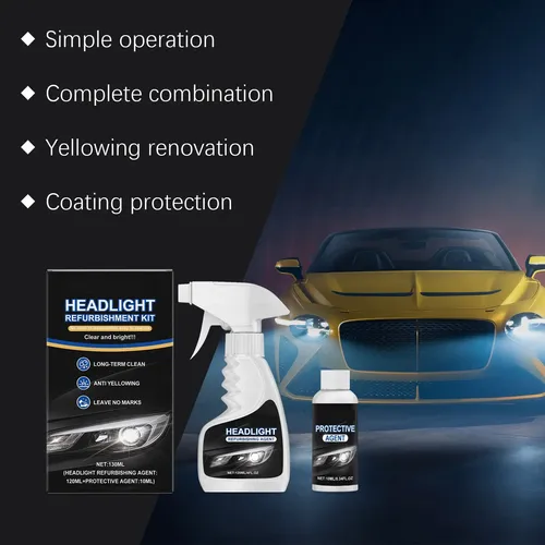 Kit De Reparación De Faros Delanteros Y De 130 Ml, Yellow Fo