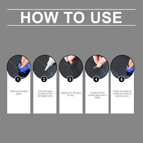 Pegamento Reparador De Vidrios Para Automóviles, 30 Ml, Líqu