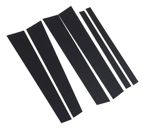 Funda Para Poste De Puerta De Coche, 6 Unidades, Color Negro Brillante, Elegante Y Fácil