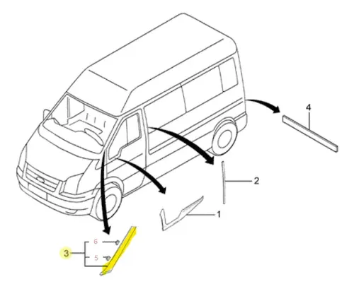 Moldura Parabrisas Izquierda Ford Transit 2012/2014 Original