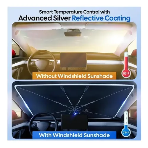 Parasol Econour Para Parabrisas: Protección Uv, Plegable