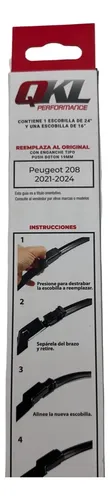 Kit Escobillas Delanteras Peugeot 208 2021-2026 Qkl