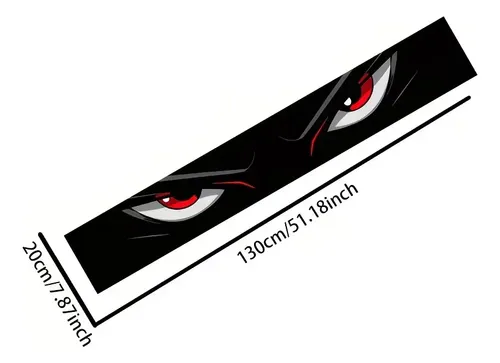 Calco Para Parabrisas Auto Diseño Ojos Enojados
