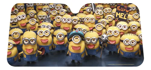 Cortina Parasol Plegable Metalizada Parabrisas Minions