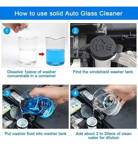 Parabrisas Efervescente Solid Cleaner Para Coche Y Tableta