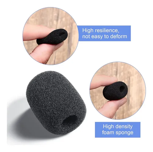 200 Piezas Funda De Espuma Para Micrófono, Cubre Micrófono N Negro